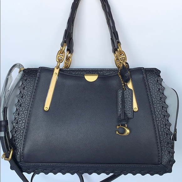 Coach 76787 Whipstitch colorblock leather ink